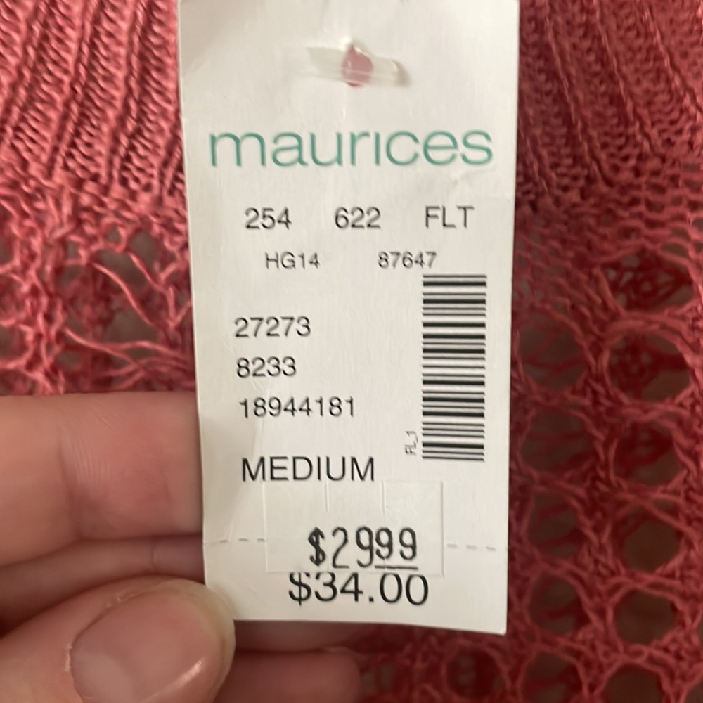 Maurice’s sweater in a muted coral color. NWT - Picture 4 of 4